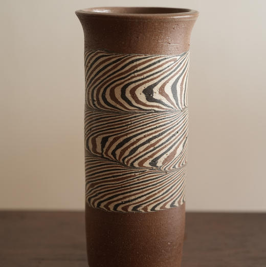 日本艺术家中古搅胎花瓶 带原盒 商品图1