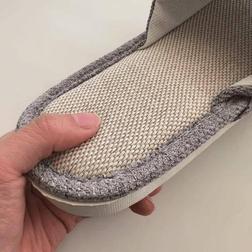 【四叶草亚麻拖鞋】记得家人长辈、爱出脚汗的老公买，全家人一起穿!!居家拖鞋强烈推荐 踏面亚麻材质，鞋面透气布鞋底EVA防滑 简约|清新|透气【防滑|柔软|四季通用 商品图2