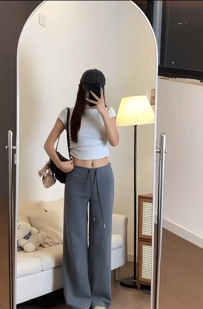 送8元退货运费【小蛮腰空气感垂垂裤】梨形身材天菜神裤 面料巨垂巨软 舒服到爆 专业3D立体剪裁 经过上百次打版试穿蚂蚁腰、蜜桃臀、超模腿 一条裤子全搞定 商品图1