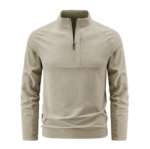 【冰丝速干】【DNY】大依优型大码立领拉链长袖POLO衫防晒薄款体恤加肥加大上衣男士冰丝打底户外 商品图5