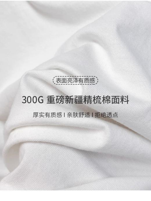 300g重磅美式纯棉短袖t恤夏季宽松百搭休闲潮牌上衣男女情 侣同款(5-327) 商品图8