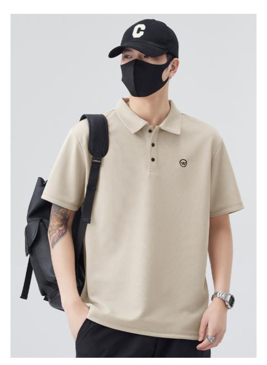 😍夏日炎炎，想要在户外活动时既保持清爽又展现型男魅力✌️ 这款👀【夏季7A抗菌防晒男士刺绣polo衫短袖宽松百搭『T259』】😎绝对不容错过！ 商品图0