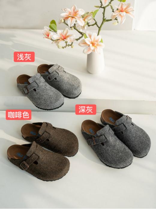 【毛毡半拖款】情侣款复古时尚真皮勃肯鞋BTPJ-22047-1【英国SaCha勃肯鞋】高端货❗明星高圆圆同款❗百年英国品牌SaCha马卡龙色系勃肯鞋合集 商品图0