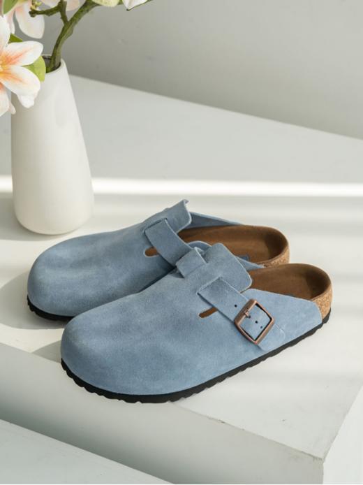 高端货❗明星高圆圆同款❗SaCha马卡龙色系勃肯鞋合集✅高档牛皮鞋面，单层厚度2.5-2.8mm ✅橡胶软木颗粒脚床，柔软轻盈 ✅EVA高密度发泡大底，防滑耐磨 商品图13