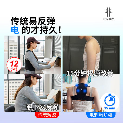 EMS微电流锻炼美体塑形矫姿带驼背高低圆肩按摩放松斜方肌消除 商品图2