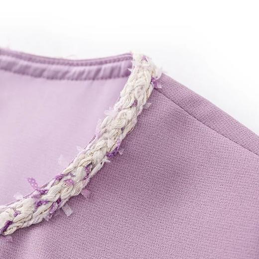 【高货wl】全新升级【铂金会员266/天猫359/差价93】(12522) 洛诗琳名媛气质小香风连衣裙女春拼接修身高级感时尚A字裙 商品图2