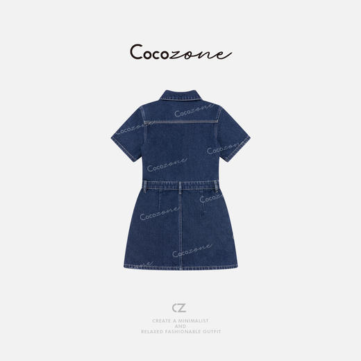 COCO ZONE 刘一一 100棉早春高级感百搭牛仔连衣裙ACD1A0254 商品图1