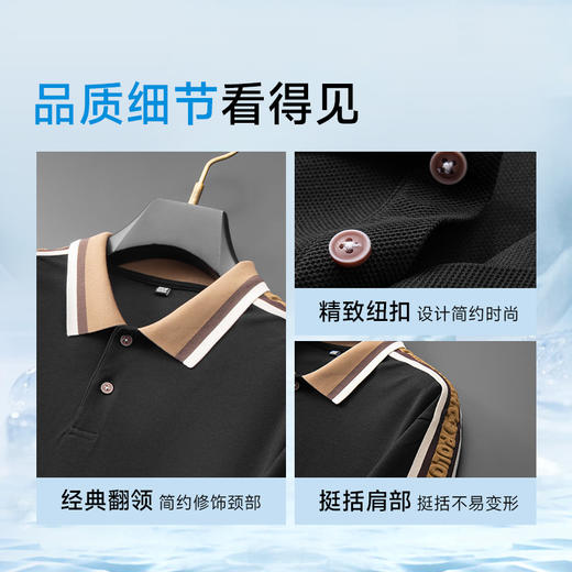【棉质】【DDA】大依优型大码短袖POLO衫翻领商务休闲透气半袖夏季上衣男士 商品图3