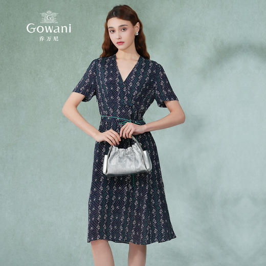 法国小众桔梗裙乔万尼夏真丝赫本复古桑蚕丝连衣裙女长款EN2E555 商品图2