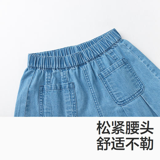 森马儿童短裤2025夏季新款纯棉牛仔裤女童裙裤宽松时尚百搭松紧腰 商品图2