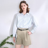 文艺感清爽撞色条纹长袖衬衫女2025春夏慵懒随性宽松衬衣V0850600 商品缩略图2