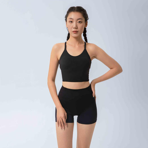 POPBASIC新款加长工字背心运动文胸跑步防震聚拢文胸 商品图2