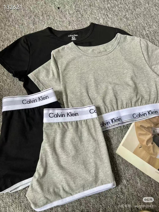 原单正品 2025新品CK体恤式内搭内衣休闲运动套装

黑色灰色，尺码S M L 商品图3