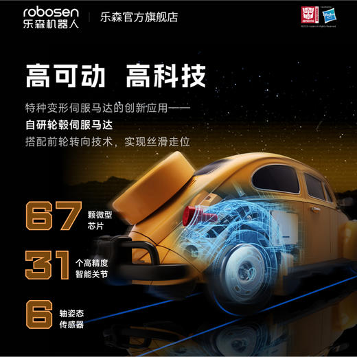 Robosen/乐森 大黄蜂G1旗舰系列自动变形金刚智能机器人 商品图1
