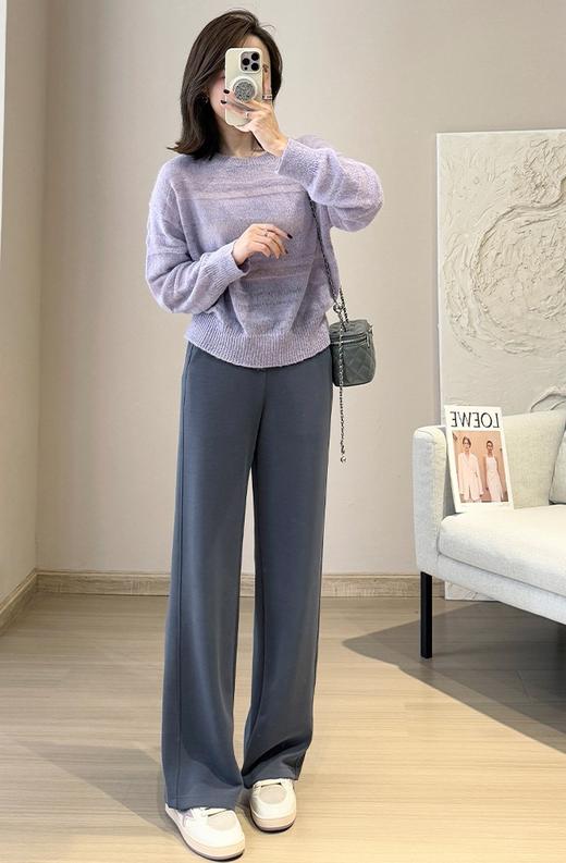 春夏大长腿莱赛尔极简报恩裤显瘦松紧腰窄腿长裤 商品图11