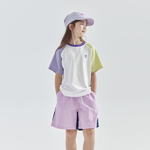 cicochild2025年夏季新款女童插肩拼色运动T恤中大童凉感抗菌短袖 商品图3