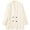 三彩2025夏季新款休闲西装外套九分袖小西服双排扣宽松气质S 商品缩略图4
