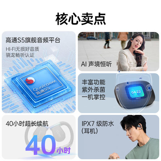 ClEER ARC 3 MAX款 无线蓝牙耳机 星光黑 不入耳开放式金榜挂耳式AI智能杜比声无线蓝牙运动耳机适配华为苹果小米国家补贴 商品图4