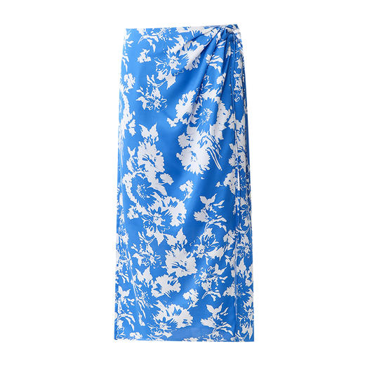 EITIE爱特爱夏季新款优雅时尚高腰百搭印花半身裙7806504 商品图5