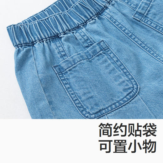 森马儿童短裤2025夏季新款纯棉牛仔裤女童裙裤宽松时尚百搭松紧腰 商品图3