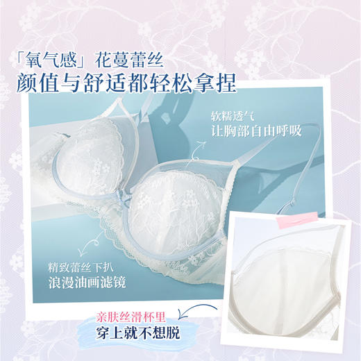 【15号积分兑换】[甜奶油全罩杯]大胸显小全罩杯内衣女聚拢大码显瘦蕾丝文胸胸罩 商品图3