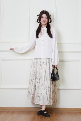 ANSUABEL 新中式国风提花衬衣马面裙套装 20143