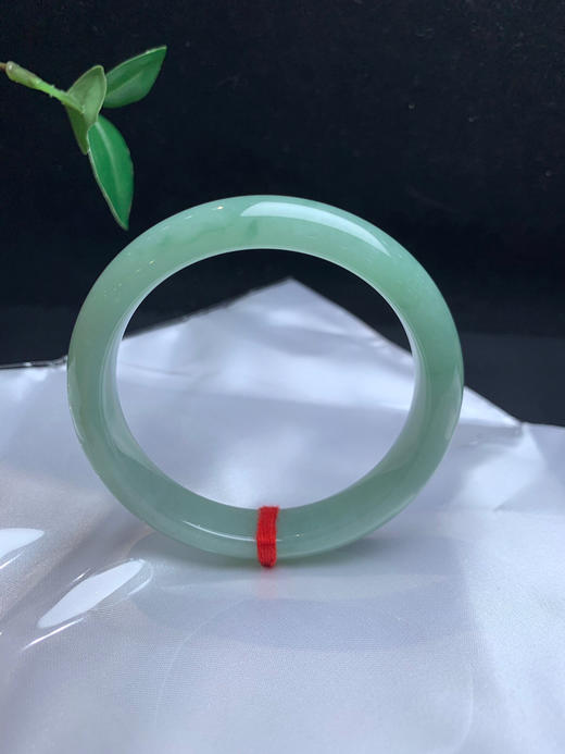 612536，56.8绿底正圈手镯，特别清新秀气，整体润润 商品图1