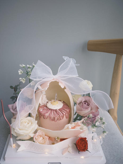 「女孩」敲敲乐 宝宝你是一个漂亮蛋 生日蛋 需提前预定 适合两人分享 商品图1