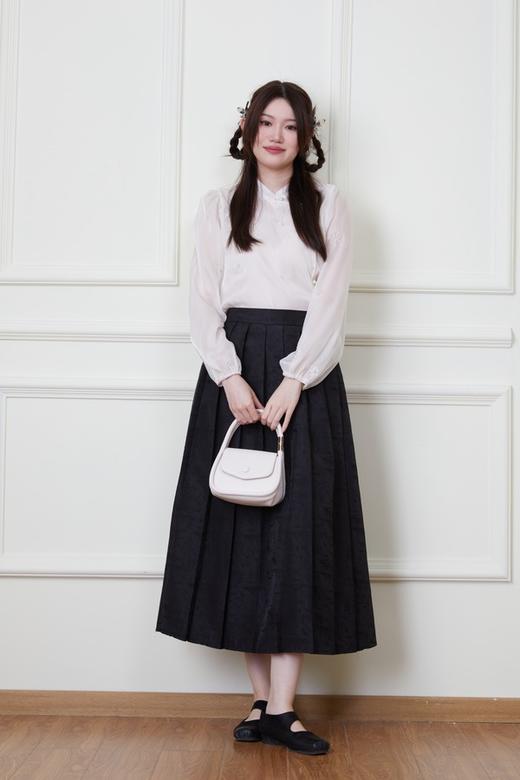 Le Malene 国风提花暗纹百褶半裙 20030 商品图4