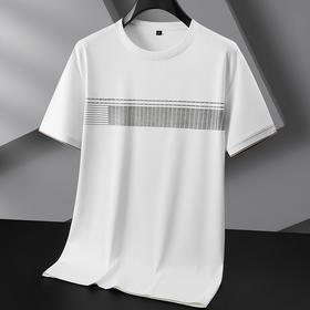 【冰丝】【DPF】大依优型大码短袖T恤运动夏装冰丝凉感半袖体恤衫加肥加大休闲圆领胖子上衣男士