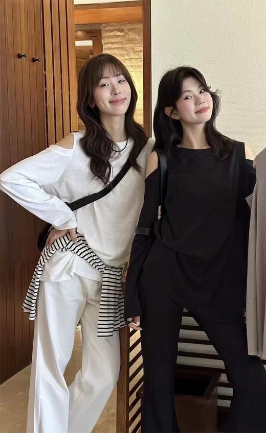 老米优品🎈3-5天。简约慵懒范儿~《小露肩设计防晒tee》薄软亲肤，自带空气感~ T250327B  下架 商品图2