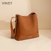 牛皮水桶包 | VINEY 2025新款斜挎女包磨砂牛皮大容量通勤单肩包 商品缩略图3