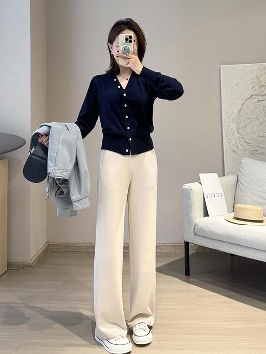 春夏大长腿莱赛尔极简报恩裤显瘦松紧腰窄腿长裤 商品图5