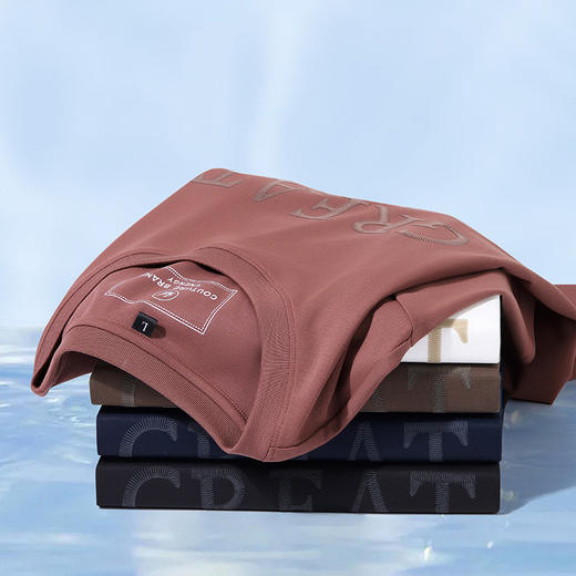 【丝光棉】【DK】大依优型大码短袖T恤加肥大码半袖男夏季打底衫胖子圆领运动T恤 商品图1