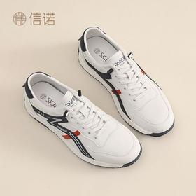 信诺真皮舒适休闲运动耐磨阿甘鞋2025年春秋季新款时尚男鞋德训鞋\\Server\e\25年所有款\25L\圆圆\N5C063-41