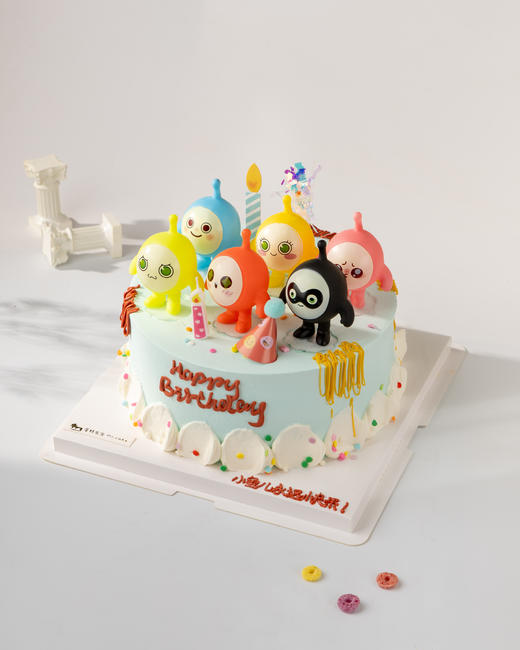 蛋仔派对 儿童生日蛋糕（百分百进口动物奶油） 商品图1