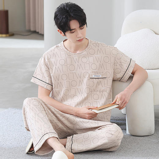 【可外穿纯棉短袖家居服】夏季简约休闲韩版休闲全棉睡衣套装 商品图6