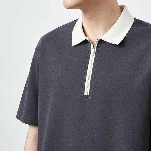 墨麦客男装2024夏季新款男士凉感速干短袖polo衫撞色翻领T恤男潮 商品图2