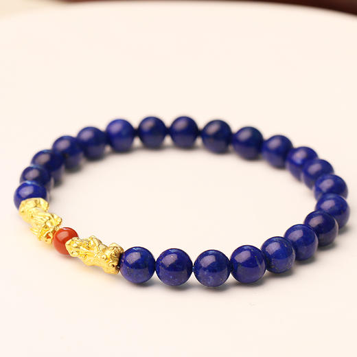 董易奇天然青金石手链男女款招财转运南红手串情侣串珠饰品 商品图2