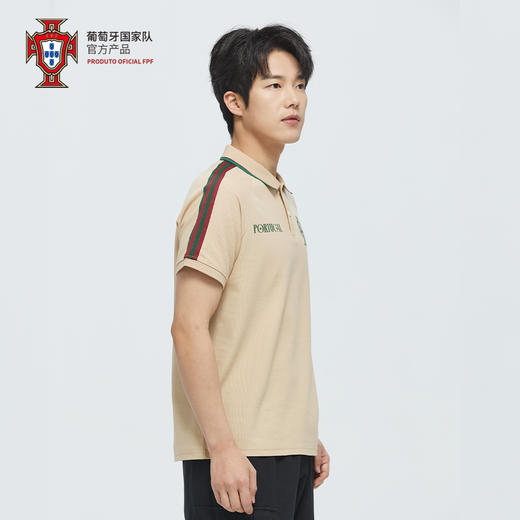 【官方正版】葡萄牙国家队 | 春夏修身薄款肩拼条POLO衫 商品图2
