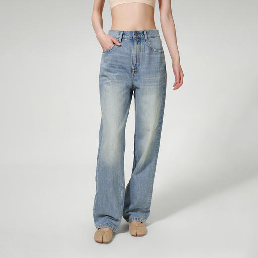 ROMI STUDIO“美式休闲”100%斜纹牛仔棉洗水直筒牛仔裤RW24AX80919 商品图1