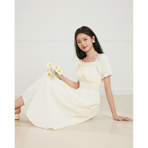 IEF/爱依服2025连衣裙夏季 法式成熟优雅温柔风通勤连衣中裙D41533-X- 商品图3