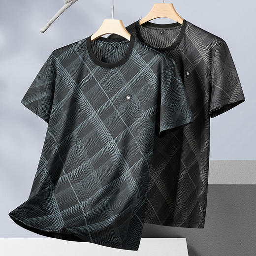 【DPF】大依优型大码短袖T恤肥佬时尚圆领半袖体恤薄款打底衫夏季男士加肥加大胖子 商品图3