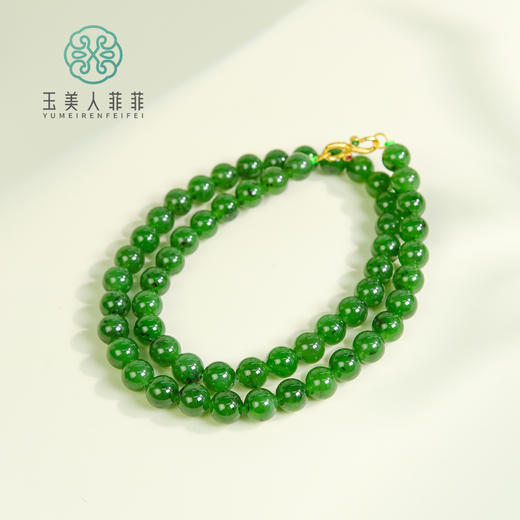 玉美人菲菲/S925和田玉圆珠项链约8mm 商品图0
