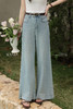 鹿向南「时髦攻略」蓝色复古高腰宽松阔腿牛仔裤女夏直筒加长裤子 商品缩略图5