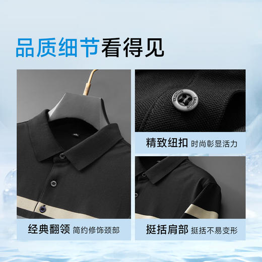 【DDP】大依优型大码短袖POLO衫夏季时尚撞色加大码棉上衣肥佬宽松休闲半袖男士 商品图3