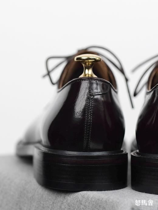 手工固特异意大利仿马臀皮手工擦色深酒红德比鞋（Alden楦型） 商品图5