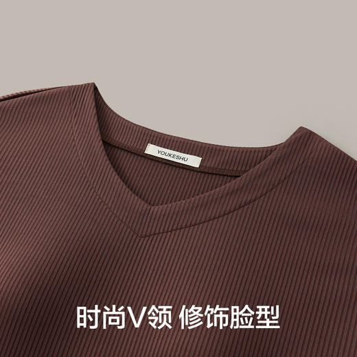 【清仓捡漏】【免穿文胸】【M-2XL】【有棵树】女士春夏清爽冰丝垂感坑条家居服套装 商品图8