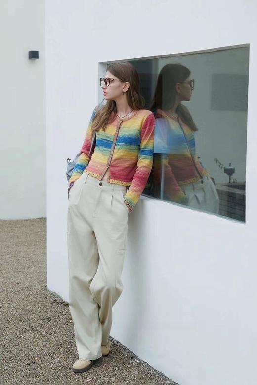 ANSUABEL 彩虹色渐变晕染针织开衫 20026 商品图1