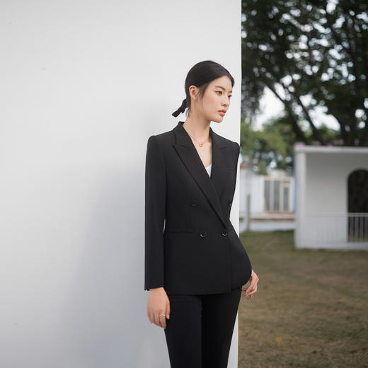 IWY/优雅黑色西装套装女气质女神范主持人上镜装职业售楼部工作服通勤 C14214+P34214 商品图3
